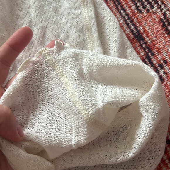 DÔEN Ada T-Shirt in White Pointelle - Picture 11 of 11